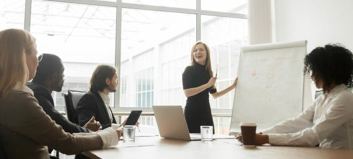 team at work aligned